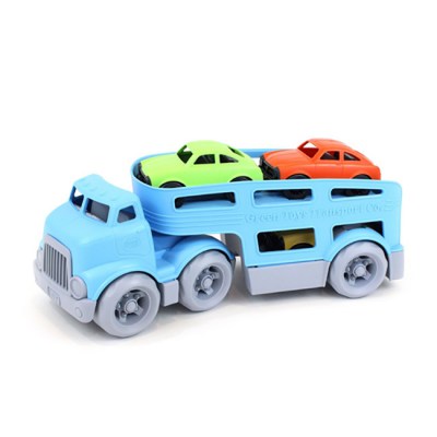 Speelgoed Auto Transporter, duurzaam speelgoed, speelgoed green toys, speelgoed van gerecycled plastic, transportwagen, ecologisch speelgoed, 