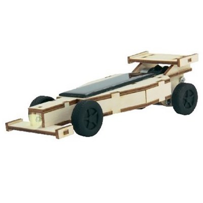 Bouwpakket - Racewagen op zonne-energie - groot, educatief speelgoed, educatief bouwpakket, educatieve racewagen, houten racewagen zonne-cellen, duurzaam speelgoed,  