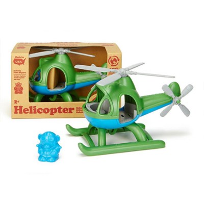 Helikopter groen - gerecycled, gave helikopter, helikopter gemaakt van 100% gerecyclede plastic melkflessen. beter voor het milieu, duurzaam speelgoed, gerecycled speelgoed, milieubewust speelgoed, 