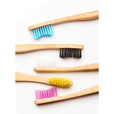 Tandenborstel - bamboe - kind Geel, tandenborstel kind humble bruch, bamboe tandenborstel, milieuvriendelijke tandenborstel, duurzame tandenborstel, ecologische tandenborstel,