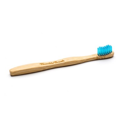 Tandenborstel - bamboe - kind Blauw, tandenborstel kind humble bruch, bamboe tandenborstel, milieuvriendelijke tandenborstel, duurzame tandenborstel, ecologische tandenborstel,