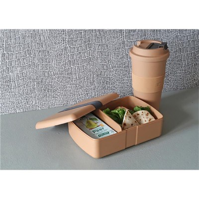 Lunchbox - Toffee Brown Toffee Brown, duurzame lunchbox, herbruikbare lunchbox, herbruikbare broodtrommel, BPA en melamine vrije broodtrommel, BPA en melamine vrije lunchbox,