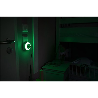 Nachtlampje en stopcontact - drie kleuren,  LED-nacht lichtset, nachtlampje baby kind, led nachtlampje, nachtlampje en stekker in een, nachtlichtje led, 