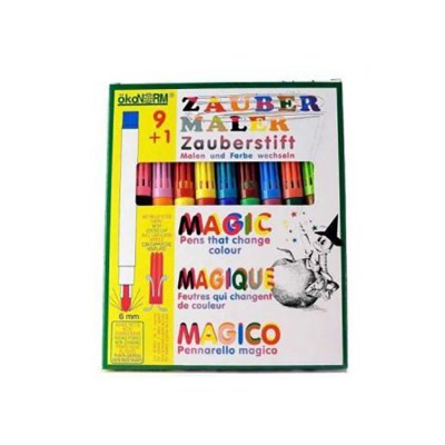 Magic pen 9 kleuren + 1 geheimschrijver, okonorm stiften, magische stiften, veilige stiften, stiften zonder schadelijke stoffen, tover stiften, stiften kinderen, 