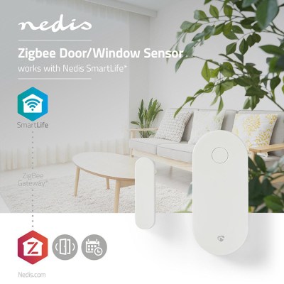 Zigbee 3.0 - Slimme Deur - Raam Sensor, slimme deur en raam sensor nedis, nedis slimme deur en raam sensor, huis automatisering met Nedis slimme deur en raam sensor, zigbee 3.0 slimme deur en raam sensor nedis, zigbee nedis, 